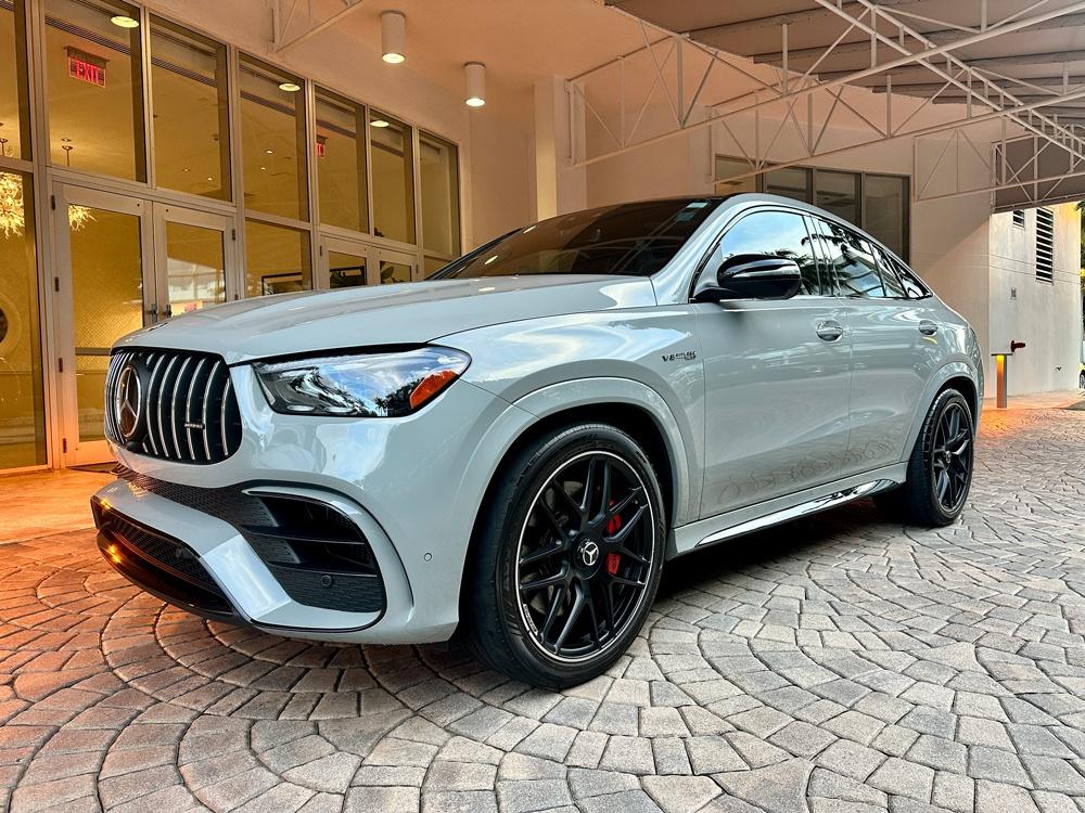 Detailed Mercedes-AMG GLE coupe at dusk